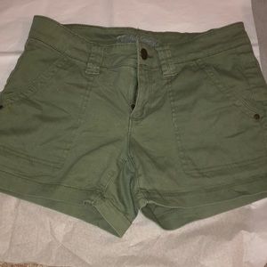 Green khaki shorts